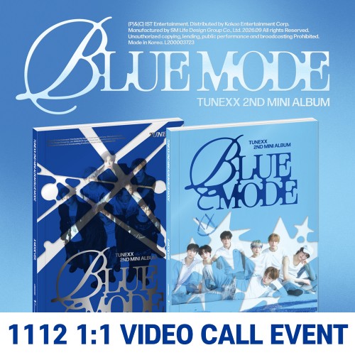[1112 1:1 영상통화 사인회] TUNEXX (튜넥스) - 미니 2집 [BLUE MODE] [2종 중 1종 랜덤 발송]